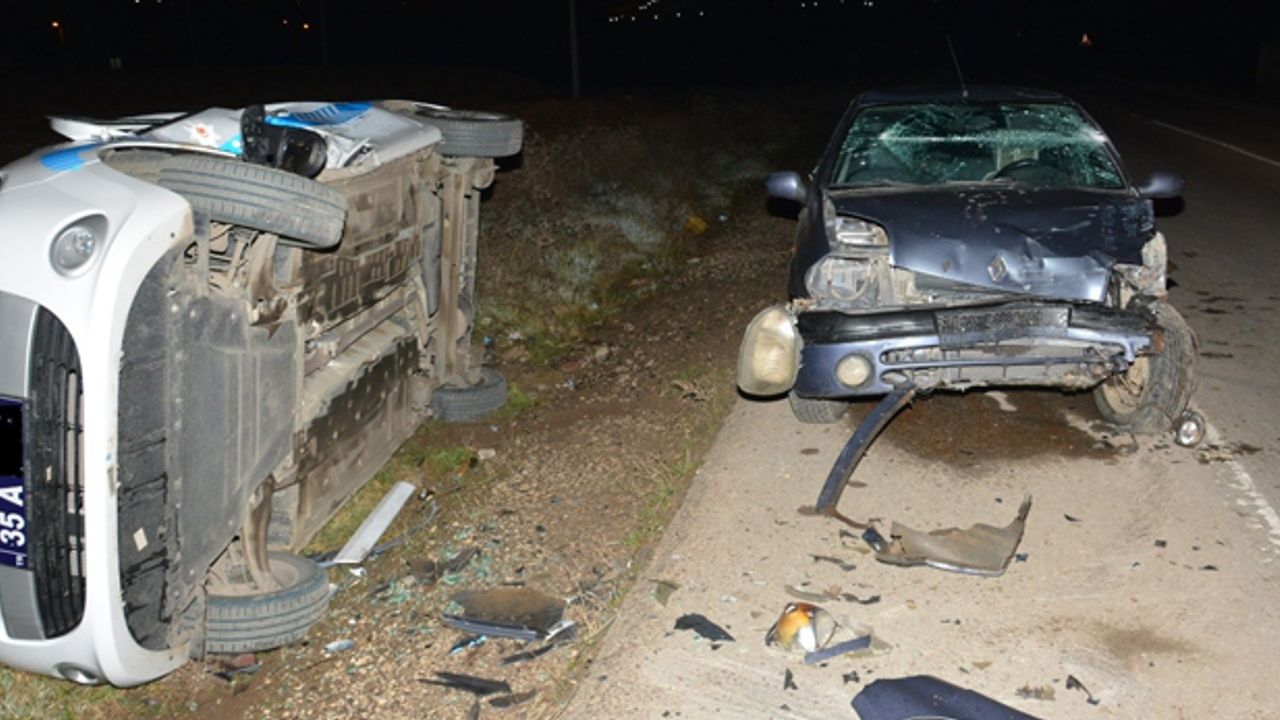 İzmir Aliağa'da trafik kazası: 2'si polis 3 yaralı