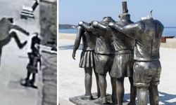 İzmir Dikili’de çocuk heykellerin başı kırılıp denize atıldı