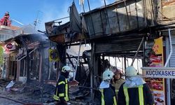 Afyon Bolvadin yangın: Bolvadin çarşıda yangın çıktı