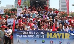 İzmir Çeşme turizm projesi iptali için miting düzenlendi