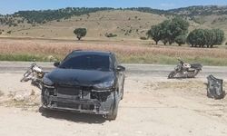 Afyon Sandıklı Çiğiltepe trafik kazası otomobil ile motosiklet çarpıştı: 3 yaralı