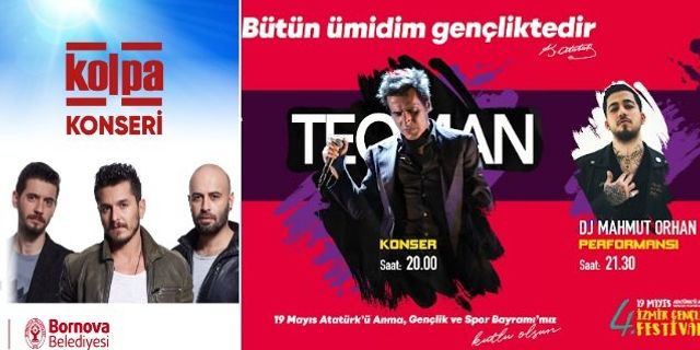 İzmir 19 Mayıs konserleri 2022 kutlamaları İzmir 19 Mayıs etkinlikleri 2022