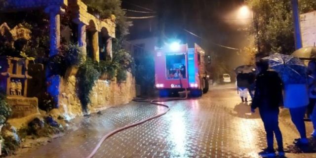Muğla Fethiye Kesikkapı Mahallesi ev yangını