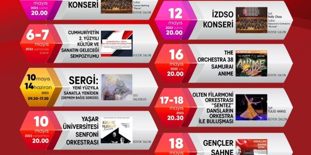 İzmir Mayıs 2023 konserleri etkinlikleri İzmir Mayıs 2023 tiyatroları sergileri