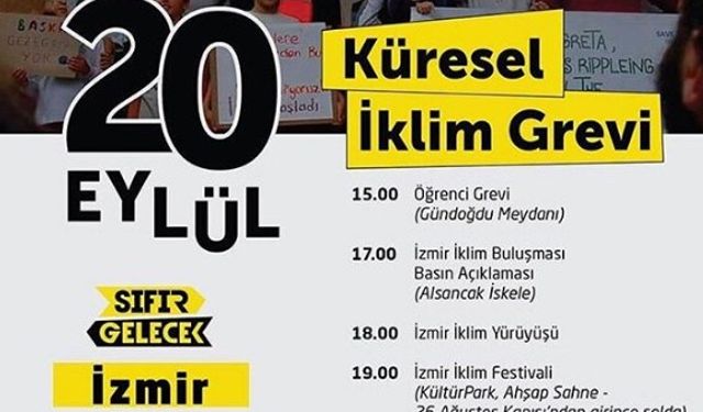 20 Eylül İzmir Küresel İklim Grevi etkinliği başladı