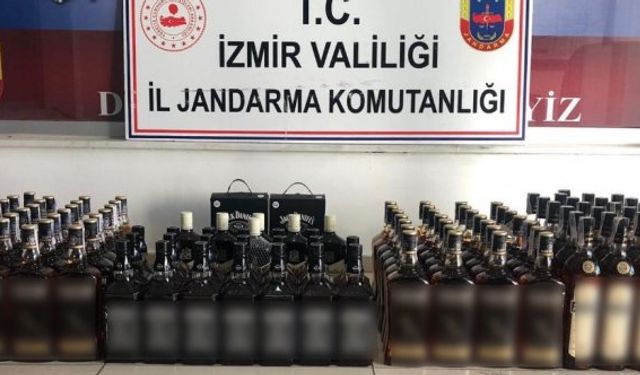 İzmir'in Torbalı ilçesinde kaçak içki operasyonu