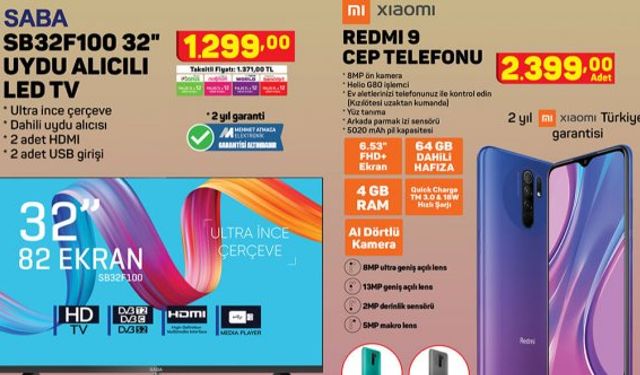 A101 aktüel bu hafta ürünler kataloğu, cep telefonu, televizyon, süpürge, kablosuz mouse, powerbank