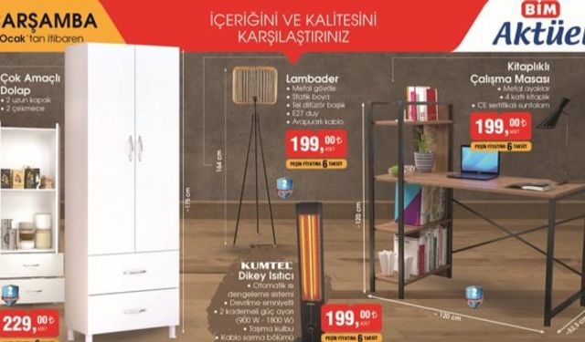 BİM 21 Ocak Perşembe ve 22 Ocak Cuma aktüel ürünler kataloğu