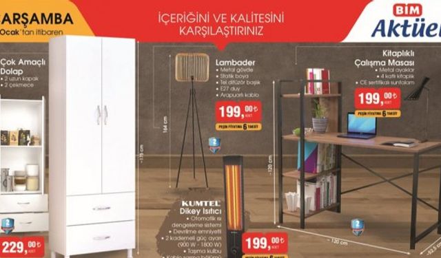 Bim market 19 Ocak Salı, 20 Ocak Çarşamba aktüel ürünler kataloğu bu hafta