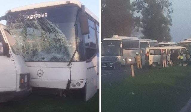 İzmir Menemen trafik kazası: Otobüs ile yolcu minibüsü çarpıştı, 4 yaralı