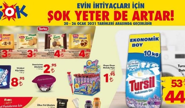 Şok market Pazartesi ve Salı aktüel ürünler kataloğu bu hafta neler var?