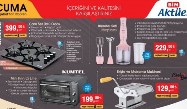 Bim aktüel ürünler kataloğu, dikiş makinesi, mini fırın, kol saati, saç maşası