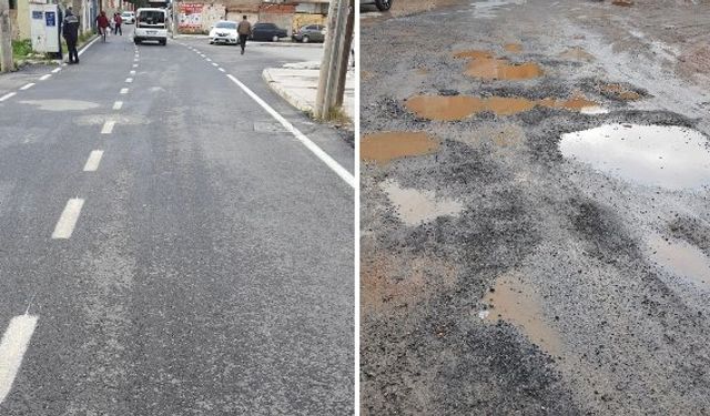 İzmir Karşıyaka’da Kılıçdaroğlu'nun geçeceği yol asfaltlandı, arka sokak çukurlu kaldı