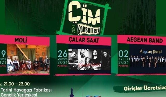 İzmir Çim Konserleri 2021 Tarihi Havagazı Fabrikası Gençlik Yerleşkesinde