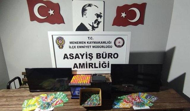 İzmir Menemen kumar baskını: Düğün salonunda kumar oynayanlara baskın