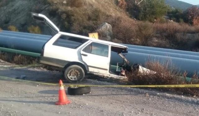 Manisa Soma Küçükgüney Mahallesi Kül Barajı yolu trafik kazası