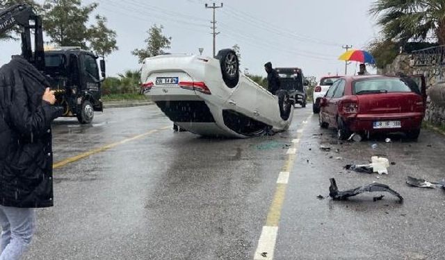 Muğla Bodrum Cumhuriyet Mahallesi Severcan Caddesi’nde trafik kazası