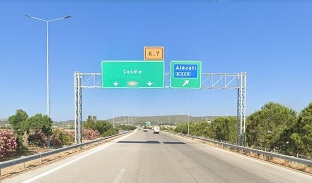 İzmir Çeşme otoyolu trafik kazası: 1 ölü, 1 ağır yaralı