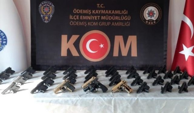 İzmir Ödemiş Kiraz ruhsatsız silah operasyonu: 2 gözaltı