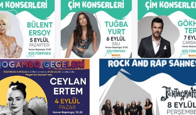 İzmir Fuarı 2022 konser takvimi Çim Konserleri İzmir Fuarı 2022 Mogambo Geceleri konserleri