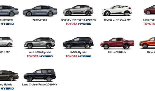 Toyota fiyat listesi 2019, Auris, Corolla, Yaris, chr serisi ne kadar