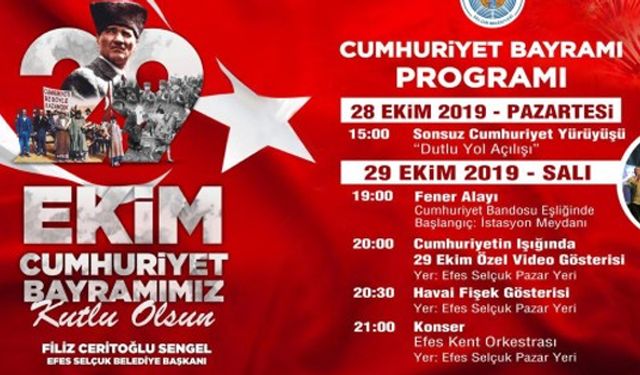 Selçuk 29 Ekim Cumhuriyet Bayramı etkinlikleri belli oldu