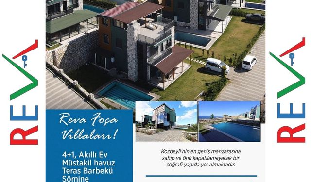Reva Group Foça Kozbeyli Villaları konforlu lüks yaşam sunuyor