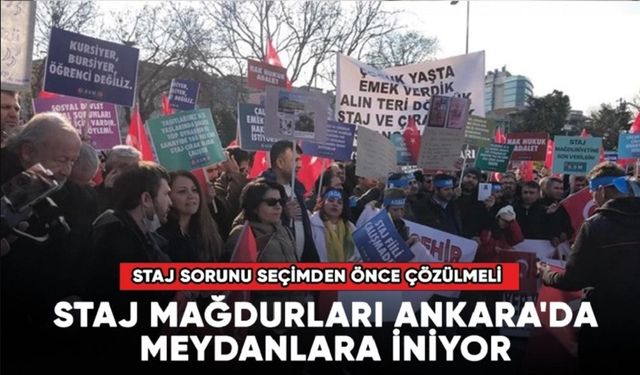 Staj ve çıraklık sigortası mağdurları Ankara'da meydanlara iniyor