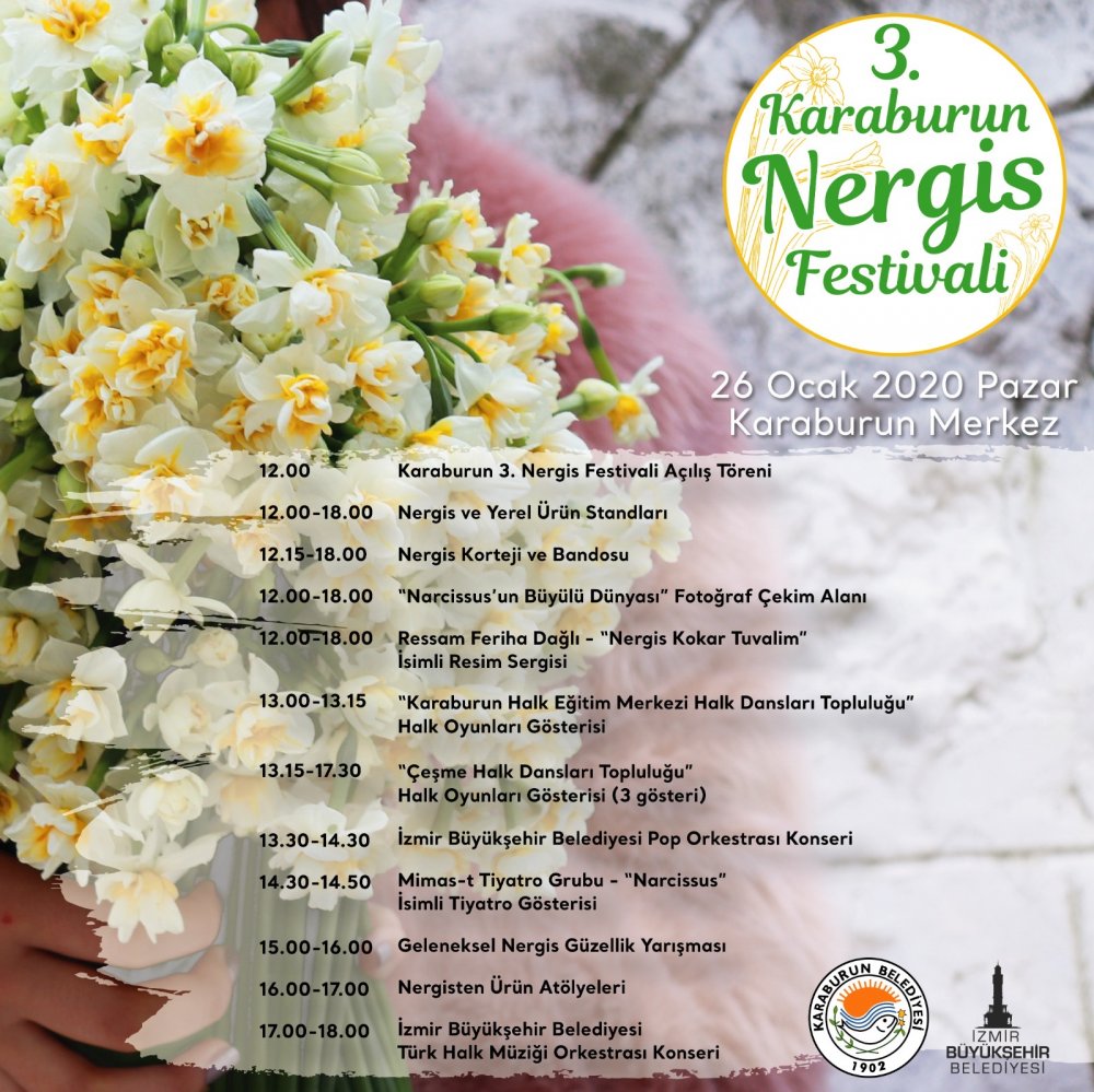 Karaburun Nergis Festivali 2020 başlıyor, etkinlik program açıklandı