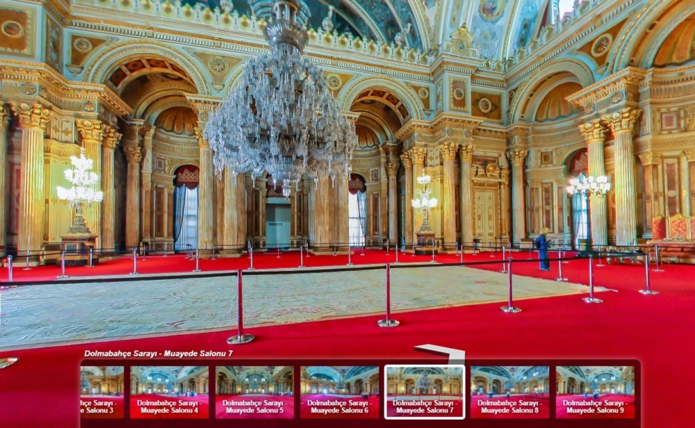 Dolmabahçe Sarayı sanal gezi, Dolmabahçe Sarayı Müzesi sanal tur 360 derece 3D sanal ziyaret