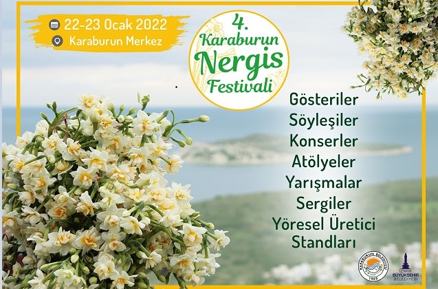 İzmir Karaburun Nergis Festivali 2022 programı 22-23 Ocak’ta